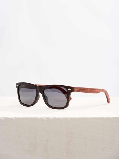 Dzukou Reiek Peak - Wooden Sunglasses Men - Cork Case