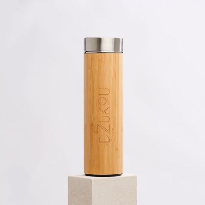 Dzukou Elephant Falls - Bottiglia in bambù e acciaio inossidabile da 480 ml