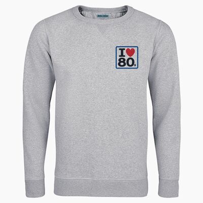Unisex-Sweatshirt, ich liebe die 80er