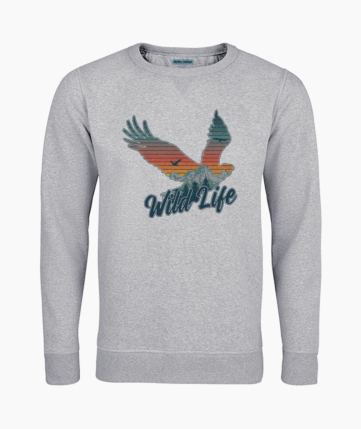 Sudadera unisex Wild life grey