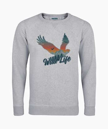 Sweat unisexe gris Wild life 1