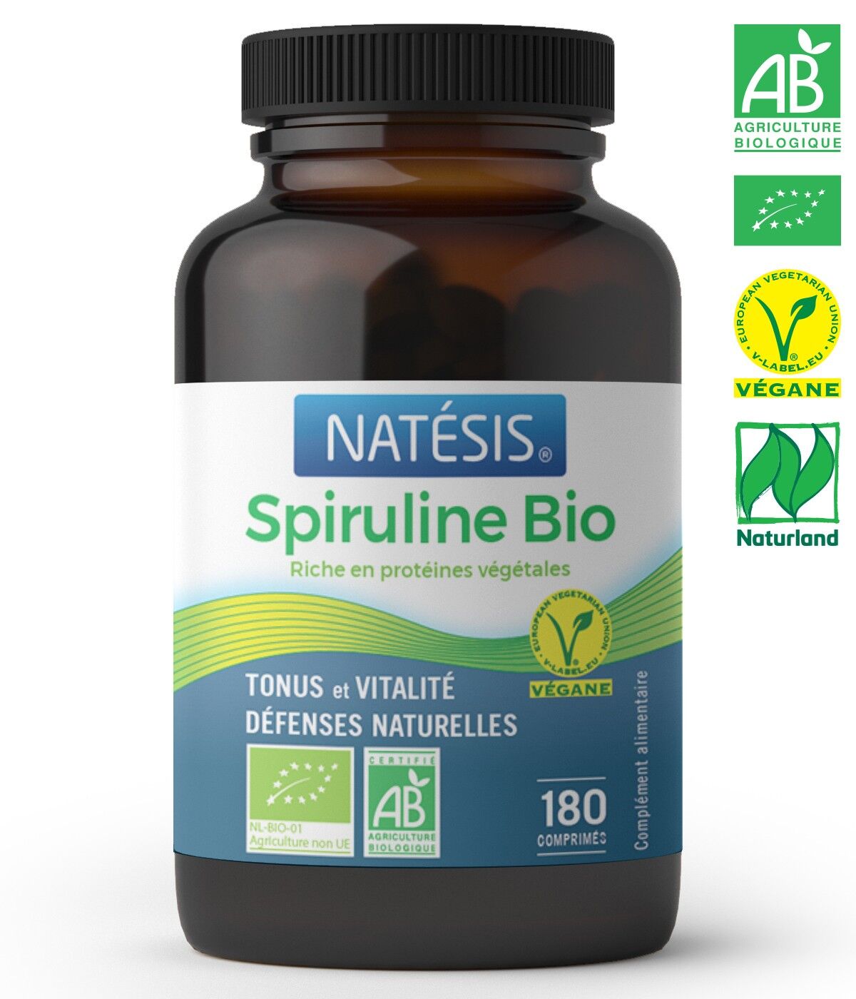 Tabletas de espirulina Bio 500 mg / 180 CP (90 g)