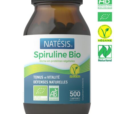 Tabletas de espirulina orgánica 500 mg / 500 CP (90 g)