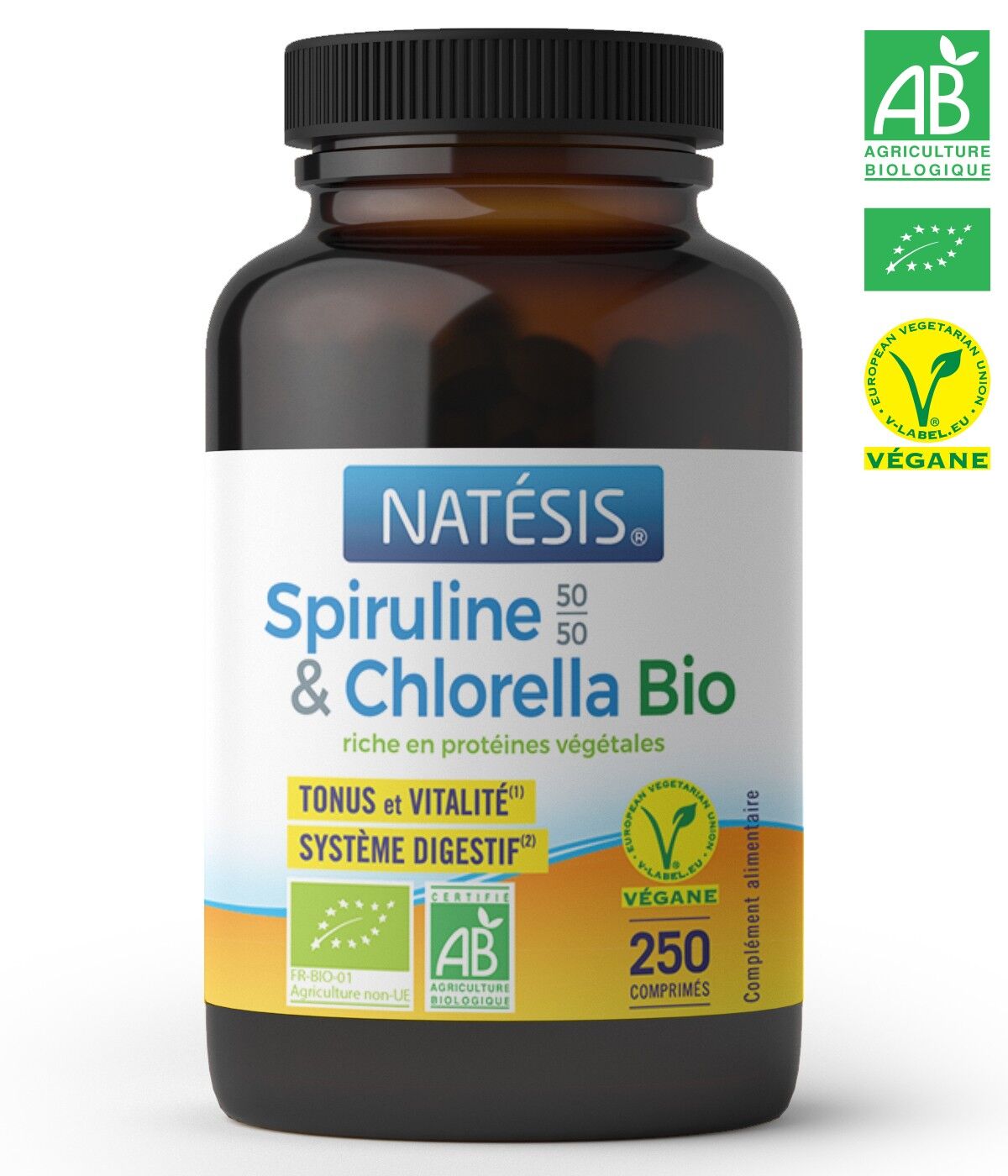 Spirulina & Chlorella 50/50 tabletas 400 mg / 250 CP (100 g)