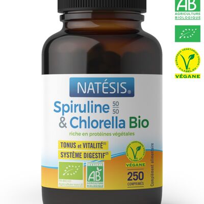 Spiruline & Chlorella 50/50 comprimés 400 mg/  250 CP (100 g)