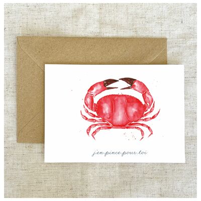 Stationery Postcard A6 - Crab