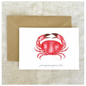 Papeterie Carte Postale A6 -  Crabe
