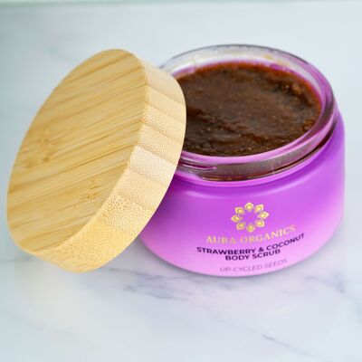 Organic Vegan Body Scrub - Strawberry & Coconut