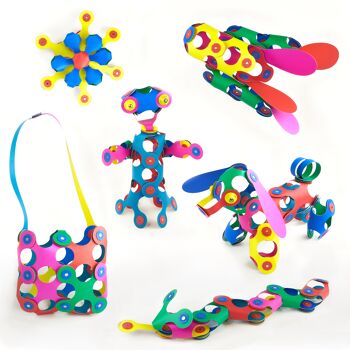 Clixo Rainbow 42 stuks set (multicolore)-flexibel magnetisch Speelgoed 7