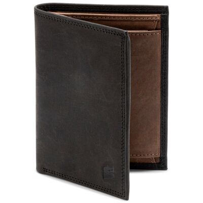 Wallet "Vintage" - Black / Brown - W012
