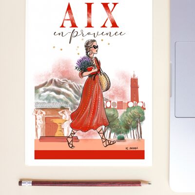 Aix en Provence postcard