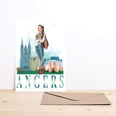 Angers postcard
