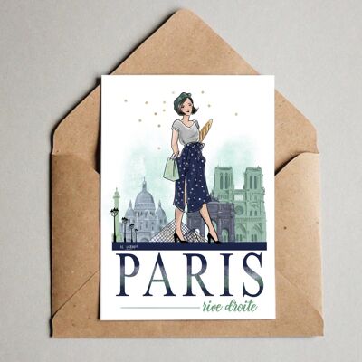 Cartolina Paris Rive Droite