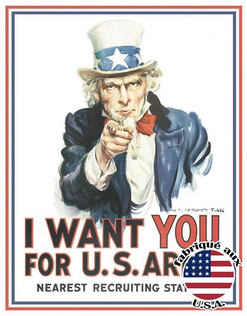 Uncle sam i want you plaque us