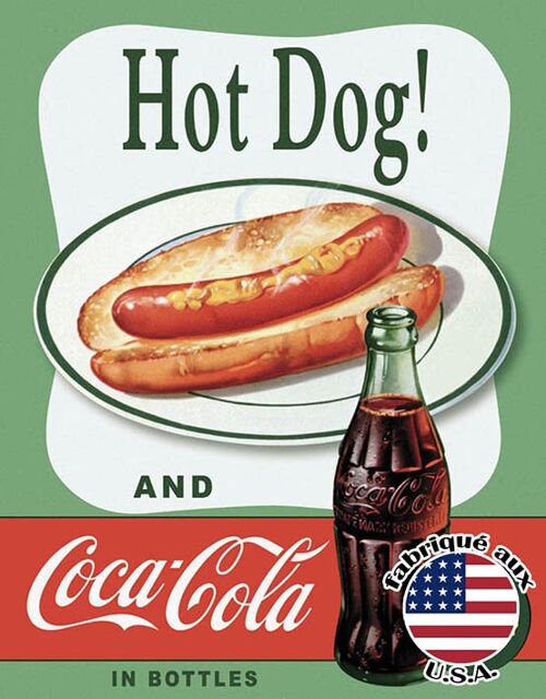 Coke hot dog plaque us