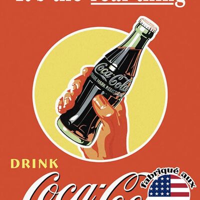 Dekorative Teller Cola echte Flasche in der Hand Plakette uns
