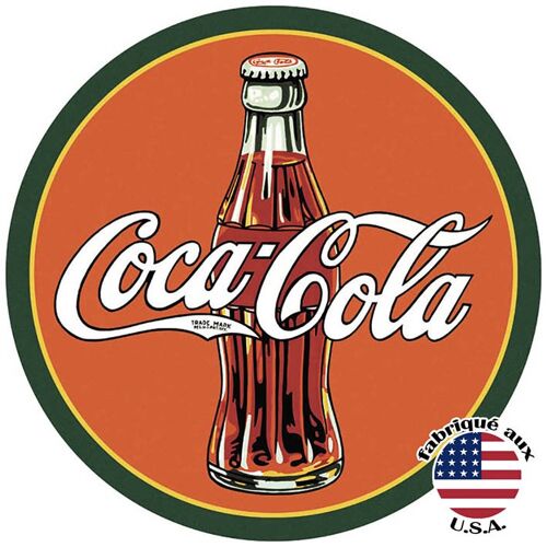 Coke round 30' bottle & logo plaque us
