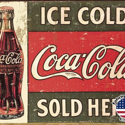 Cola-Dekoteller um 1916, eiskalte Plakette