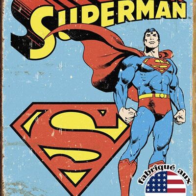 Superman retro plaque us