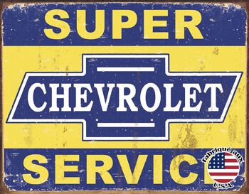 Super chevy service plaque us