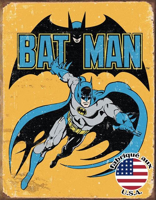Batman retro plaque us