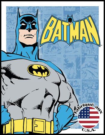 Batman retro panels plaque us