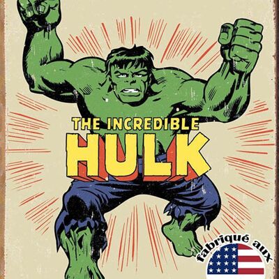 Hulk retro plaque us
