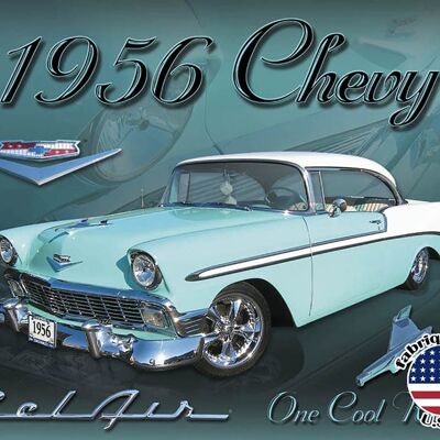 Chevy 1956 bel air plaque us