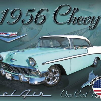 Chevy 1956 bel air plaque us