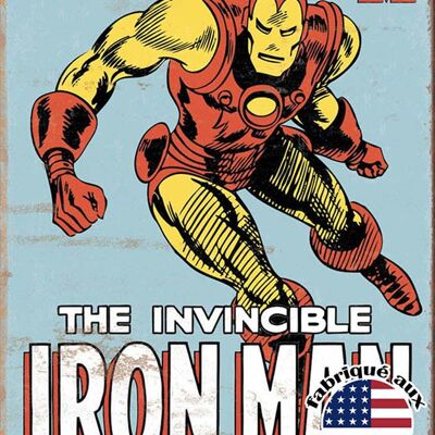 Iron man retro plaque us