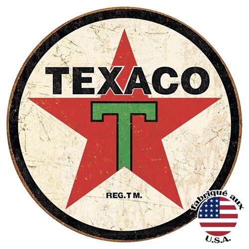 Plaques Décoratives Texaco'36 round plaque us