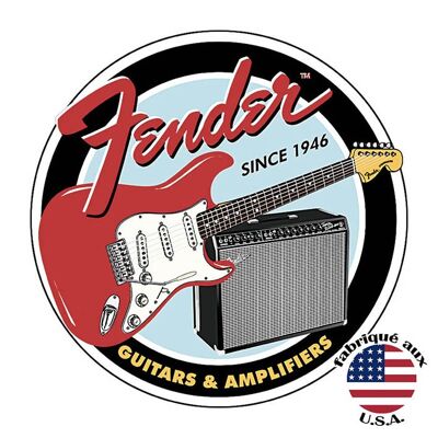Fender round g&a plaque us