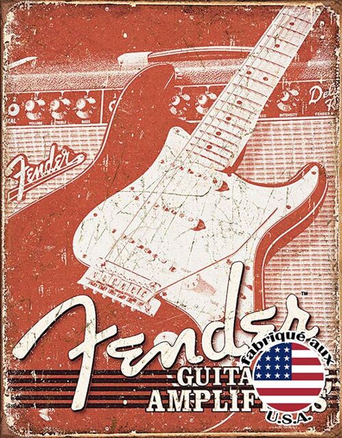 Fender weathered g&a plaque us