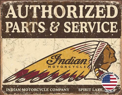 Authorized indian parts and service plaque us