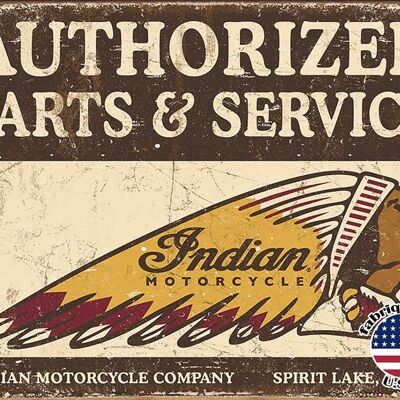 Authorized indian parts and service plaque us