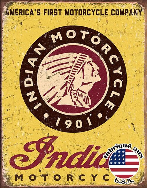 Plaques Décoratives Indian motorcycles since 1901 plaque us
