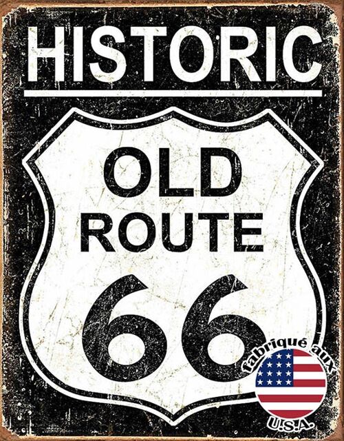 Plaques Décoratives Old route 66 plaque us