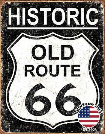 Old route 66 plaque us