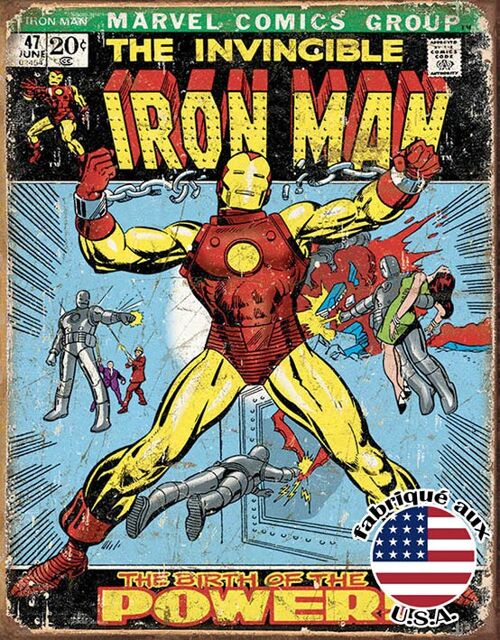 Iron man comic cover plaque us