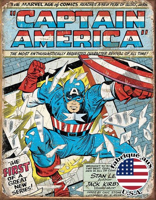 Captain america comic cover plaque us