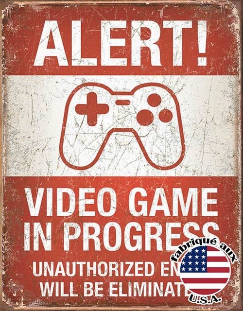 Video game in progress plaque us