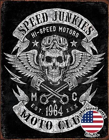 Plaques Décoratives Speed junkies plaque us