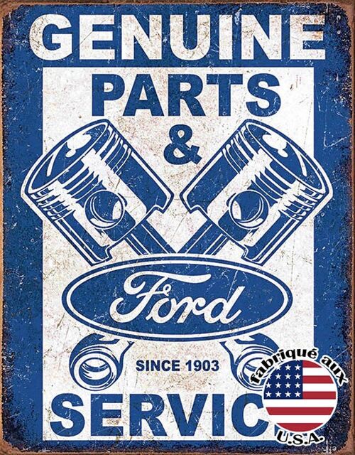 Plaques Décoratives Ford service pistons plaque us