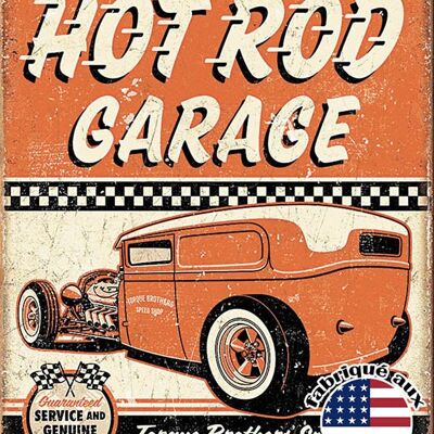 Hot rod garage rat rod plaque us