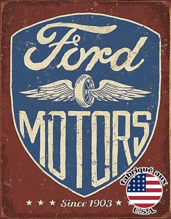 Ford motors since 1903 plaque us