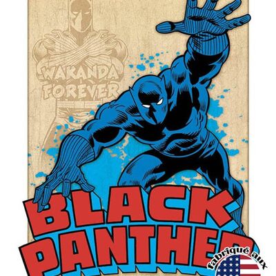Black panther retro plaque us