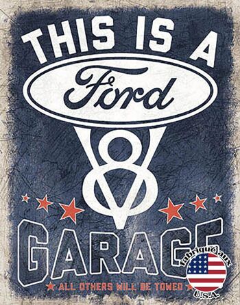 Ford garage plaque us