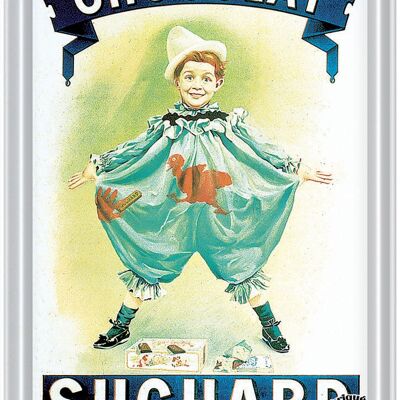 Chocolat suchard pierrot cp metal 15x21