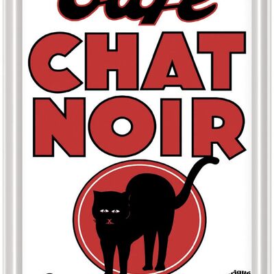 Dekorative Teller Cafe Black Cat CP Metall 15x21