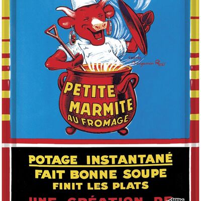 Vache qui rit marmite cp metal 15x21